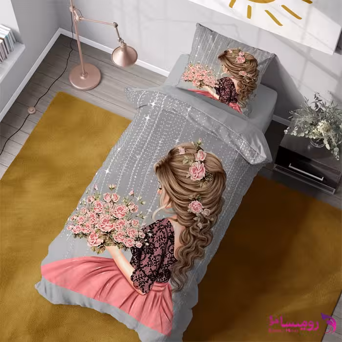 قیمت و خرید روتختی طرح پرنسس صورتی یک نفره برند دکو کد Bd769-red