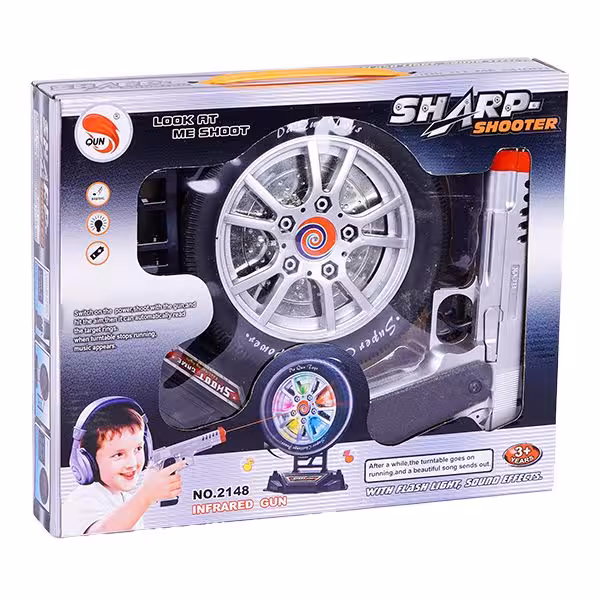 تفنگ اسباب بازی لیزری سیبل دار sharp shooter