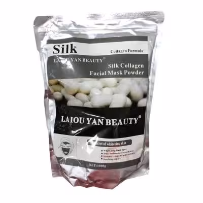 ماسک پودری جوان کننده و سفید کننده لاتکسی LAION YAN BEAUTY عصاره ابریشم 1000 گرمی