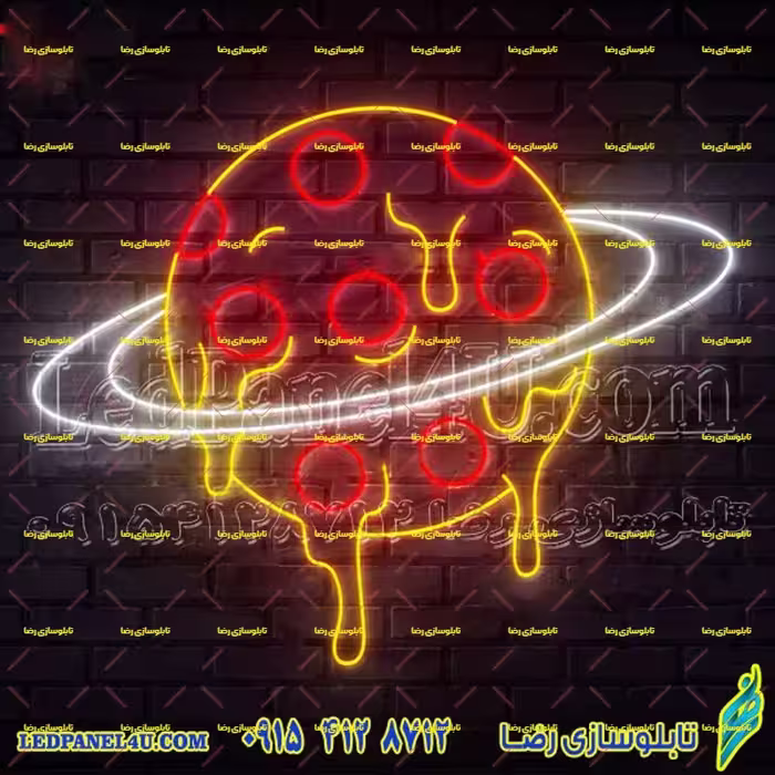تابلو نئون فلکسی پیتزا کد 17038