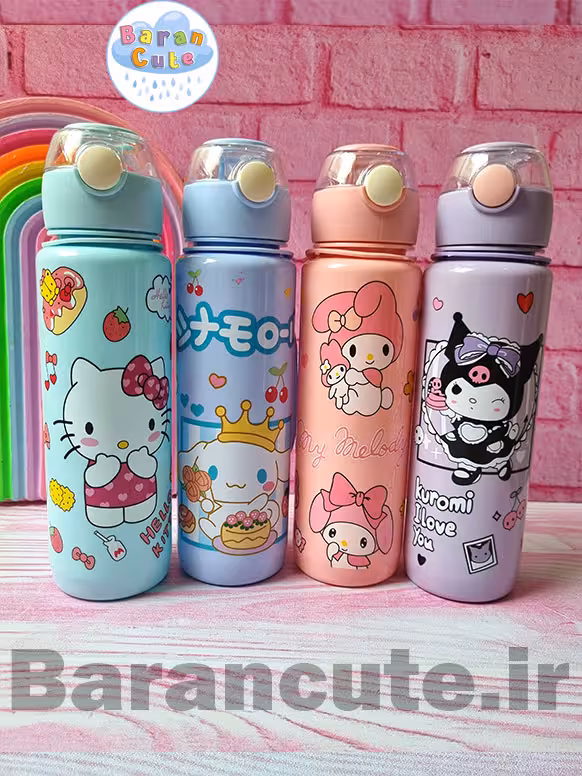 قمقمه فانتزی وارداتی نی دار طرح کورومی و دوستان