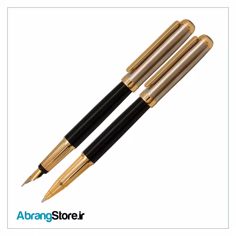 ست خودکار و خودنویس ایپلمات سری LORD مشکی نیمه استیل