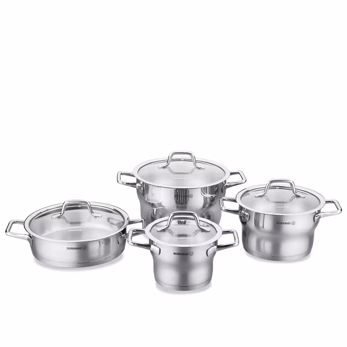 سرویس قابلمه استیل 8 پارچه برند کرکماز اصل ترکیه مدل Festiva