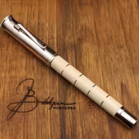 گراف فون فابرکاستل خودنویس کلاسیک آنلو آجی 145670 GRAF VON FABER-CASTELL FP Classic Anello Ivory M