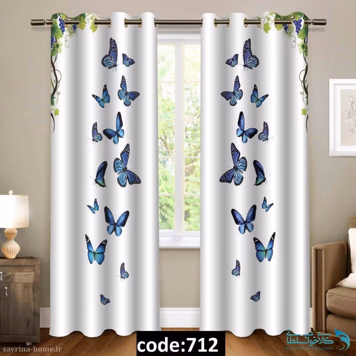 پرده پانچی سری پروانه مدل Sh-712