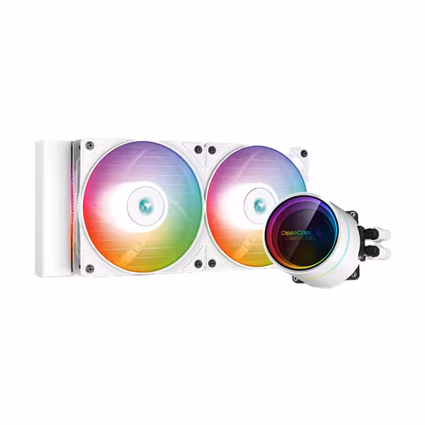 فن مایع سی پی یو دیپ کول مدل CASTLE 240EX A-RGB White