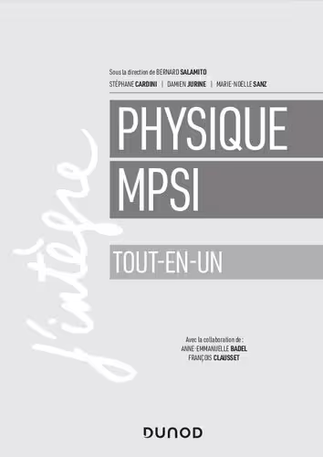 خرید و دانلود نسخه کامل کتاب Physique - Tout-en-un (3ed) (MPSI)