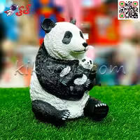 فیگور حیوانات ماکت خرس پاندا نشسته نرم Panda 180
