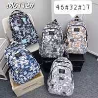 کوله وارداتی کد BBm6112 رنگ طوسی سایز cm46*32*17