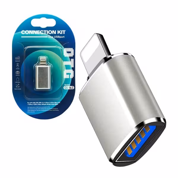 مبدل OTG مدل GL-163 برای آیفون - امین 24 امانت دار اعتماد شما