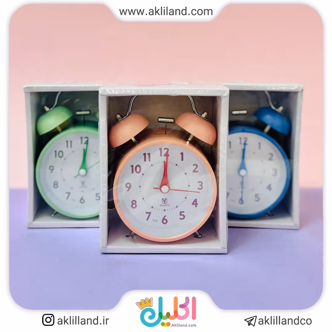 ساعت رومیزی گرد رنگی کلاسیک(رندوم)
