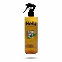 اسپری دوفاز احیا و ترمیم کننده مو گلد 24k کراتین نلی Nelly