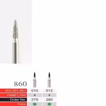فرز توربین الماسی دسته نقره ای (پالیش کامپوزیت) Flame – 860 BTM - فروشگاه تخصصی دندانپزشکی سپیرا