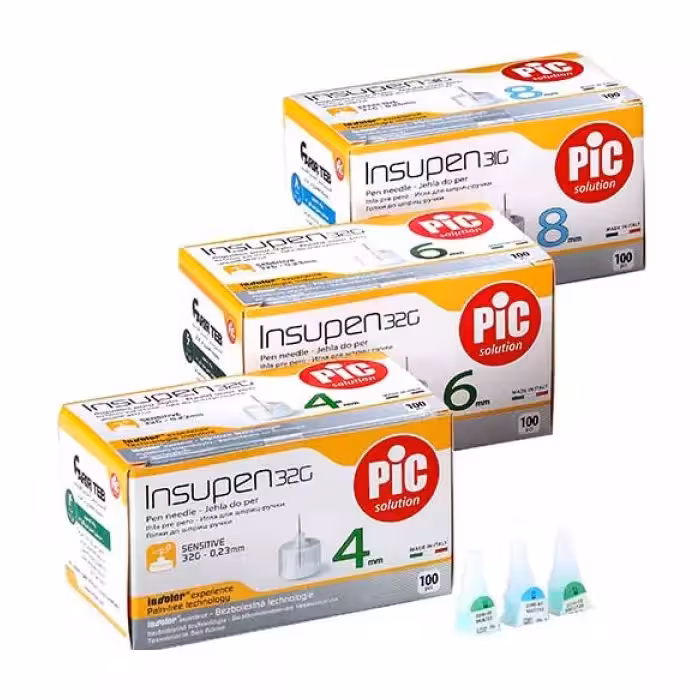 سرسوزن تزریق انسولین PIC گیج 32 طول 4 میلی متر