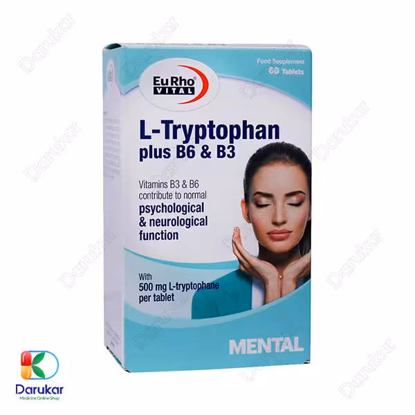 قرص ال تریپتوفان پلاس B6 و B3 یوروویتال 60 عدد