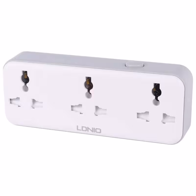 چند راهی 3 خانه برق الدینیو SC3317   شارژر USB و Type-C