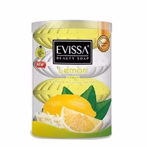 مشخصات، خرید و قیمت صابون اویسا Evissa Lemon حاوی عصاره لیمو بسته 4 عددی ⭐️ ویان مارکت