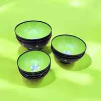 کاسه پلاستیکی مدل Spotty bowl برند هوبی لایف ترکیه در 3 سایز مختلف _ رنگ سبز و مشکی
