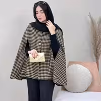 پانچو زنانه توییت پشمی موهر مدل شنل پاییزه لعیا