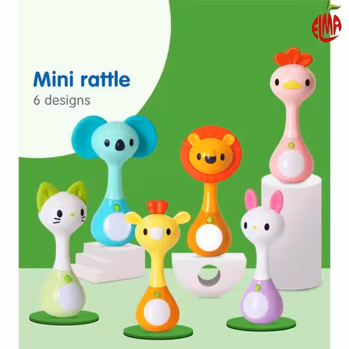 دندانگیر و جغجغه تعادلی وموزیکال حیوانات 3134 هولی تویز Huile Toys