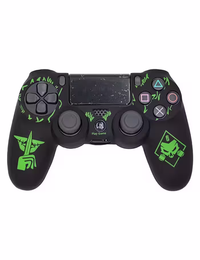 روکش محافظ دسته PS4 لیزری مشکی سبز طرح تام کلنسی