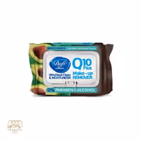 دستمال مرطوب پاک کننده آرایش Q10 طرح آووکادو دافی تعداد 50 برگ