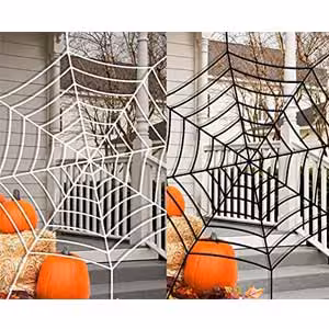 تار عنکبوت مخملی سایز 9 مشکی و سفید