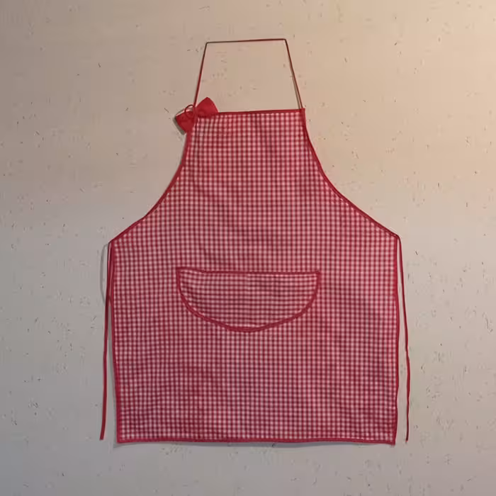 پیشبند آشپزخانه قرمز چارخانه