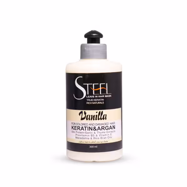 ماسک مو بدون آبکشی کراتین با رایحه وانیل 300 میل استیل