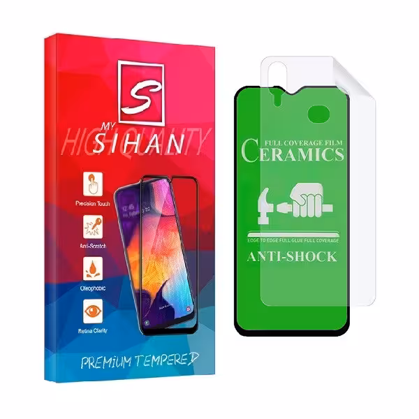 محافظ صفحه نمایش مای سیحان مدل 2CRN مناسب برای گوشی موبایل سامسونگ Galaxy A10s به همراه محافظ پشت گوشی