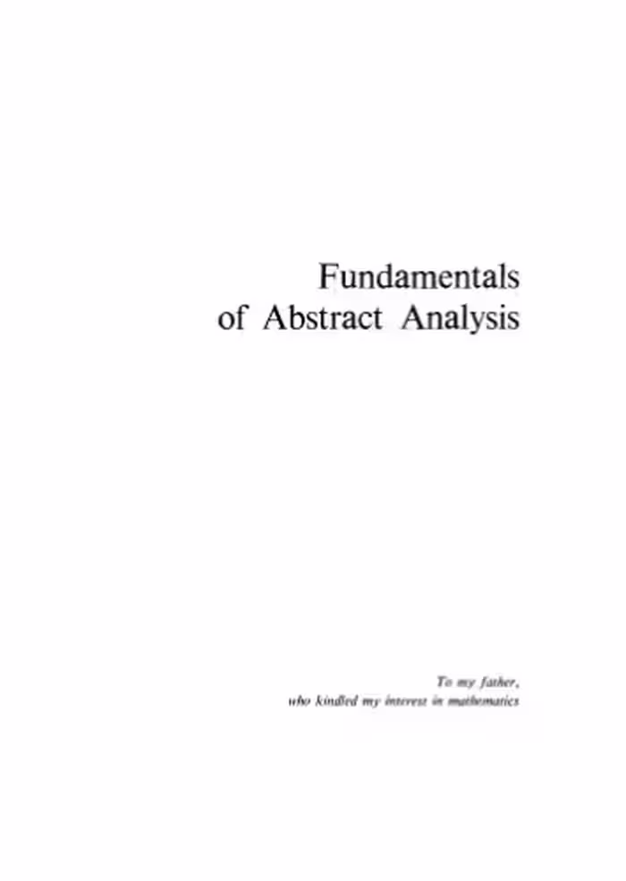 خرید و دانلود نسخه کامل کتاب Fundamentals of Abstract Analysis