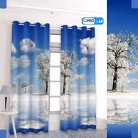 پرده تصویری طرح درخت برفی برند پرنا