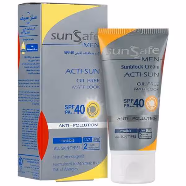 کرم ضد آفتاب آقایان SPF 40 سان سیف 50 میل