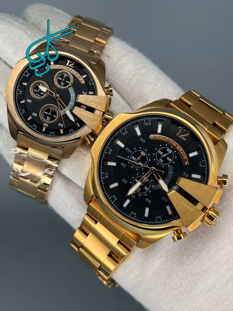 خرید ست ساعت مردانه و زنانه ديزل شاخدار كرنو (سه موتوره فعال) موتور ژاپن فول استيل با ضمانت موتور کد 2117236 - ردگل