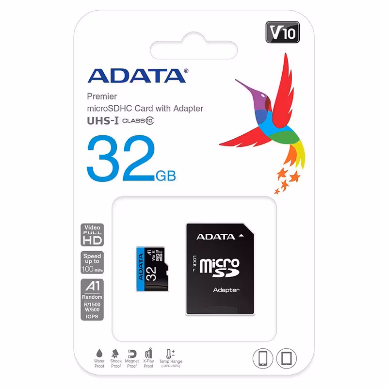 رم میکرو 32 گیگ ای دیتا ADATA Premier AP V10 U1 A1 100MB/s   خشاب