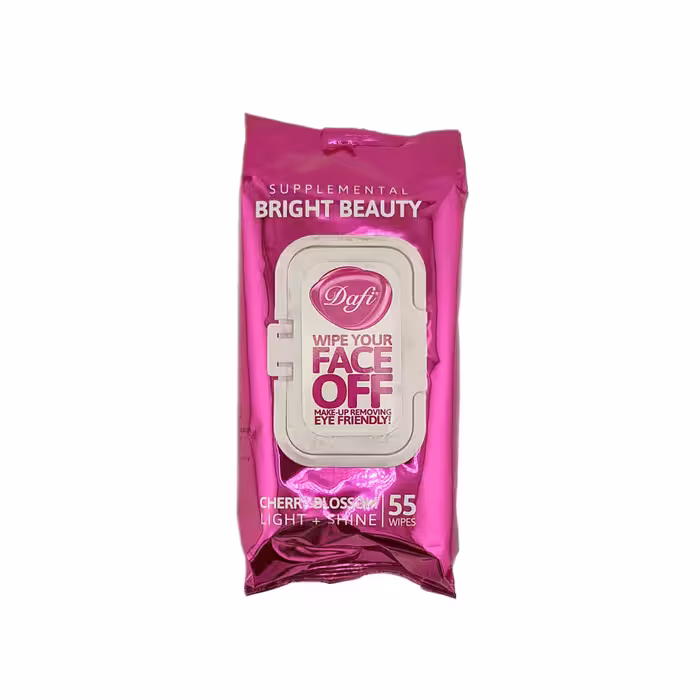 دستمال مرطوب پاک کننده آرایش چشم و صورت دافی 55 عددی مدل شکوفه گیلاس ژاپنی