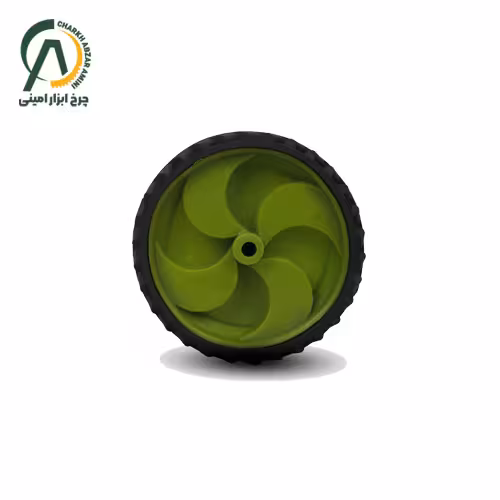 چرخ تک سبد خرید فروشگاهی پروانه ای سبز قطر 130 میلی متر