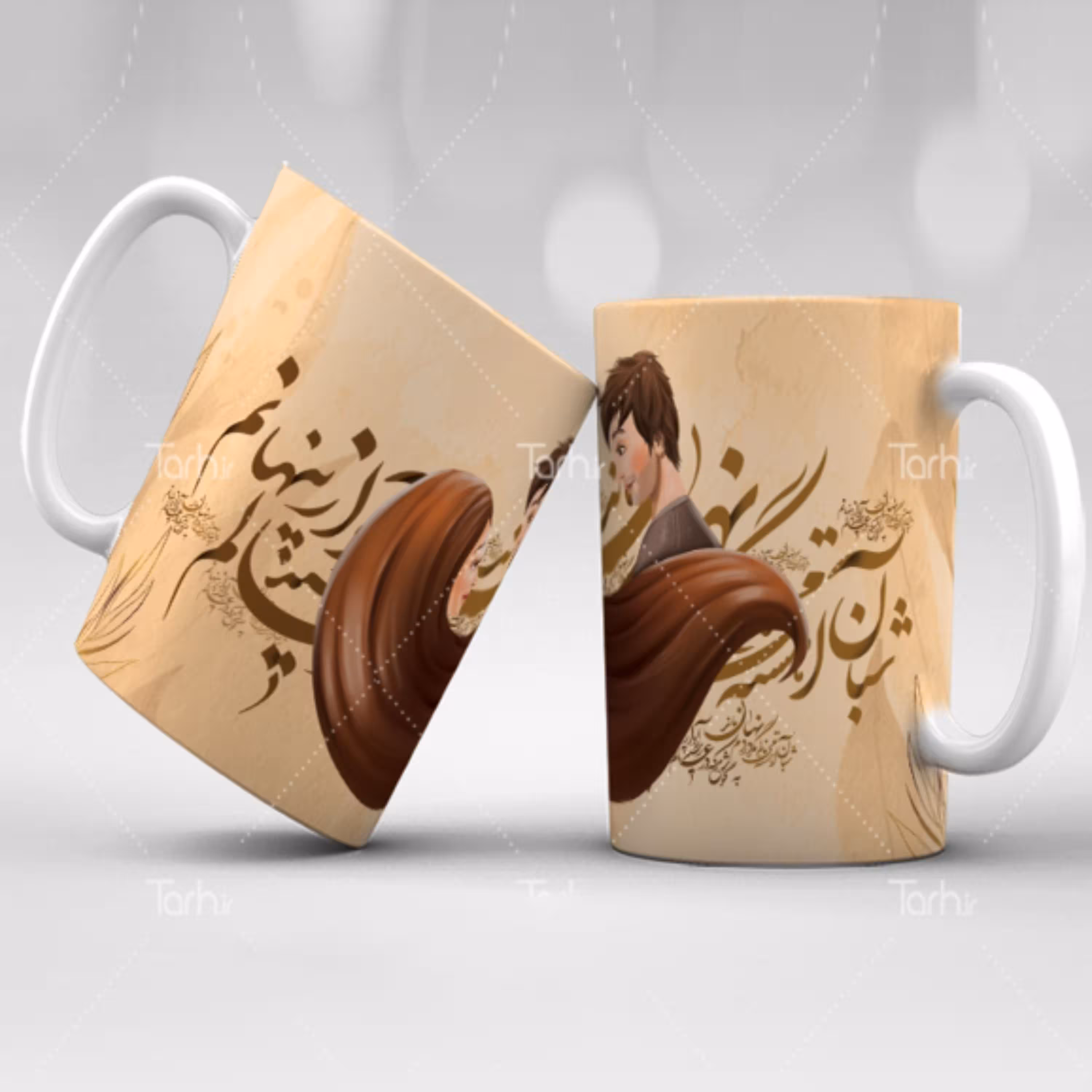 ماگ طرح ست دونفره  با امکان چاپ طرح ارسالی از طرف شما  کد20