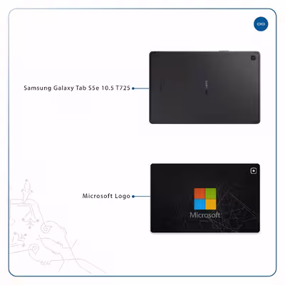 برچسب پوششی ماهوت مدل Microsoft-Logo مناسب برای تبلت سامسونگ Galaxy Tab S5e 10.5 2019 T725