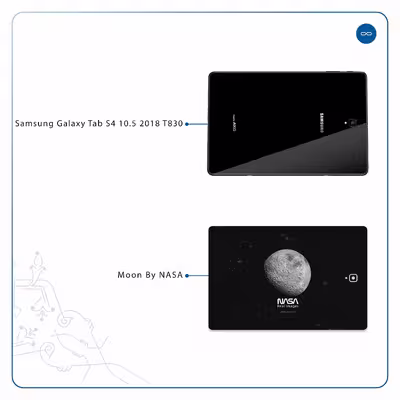 برچسب پوششی ماهوت مدل Moon-By-NASA مناسب برای تبلت سامسونگ Galaxy Tab S4 10.5 2018 T830
