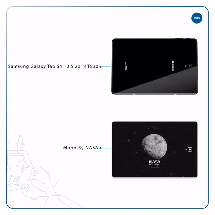 برچسب پوششی ماهوت مدل Moon-By-NASA مناسب برای تبلت سامسونگ Galaxy Tab S4 10.5 2018 T830