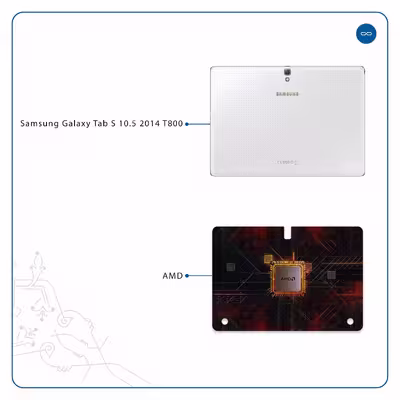 برچسب پوششی ماهوت مدل AMD Brand مناسب برای تبلت سامسونگ Galaxy Tab S 10.5 2014 T800