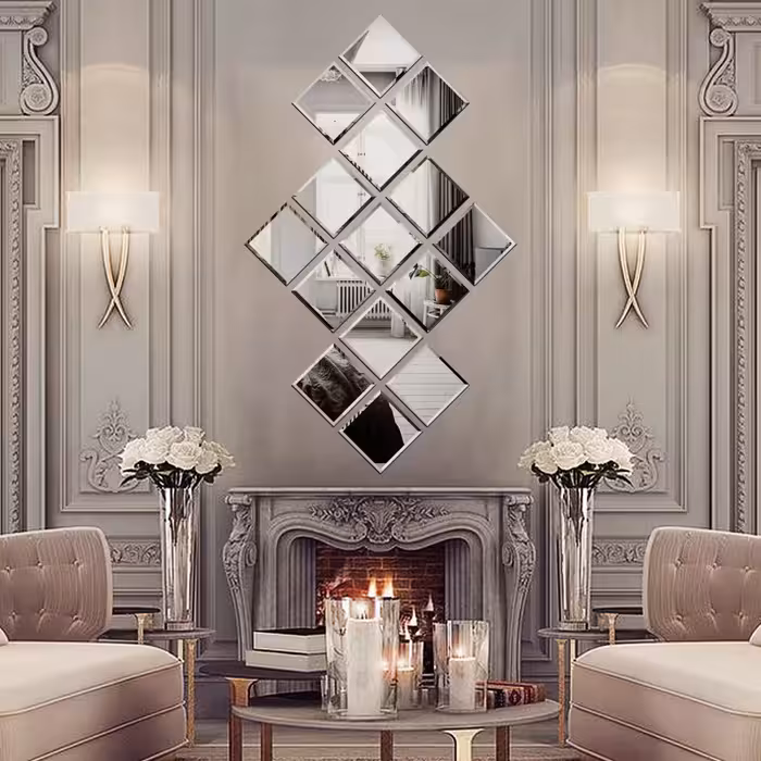 آینه مدل مربع بسته 15 عددی