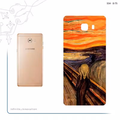 برچسب پوششی ماهوت مدل The Scream of Munch مناسب برای گوشی موبایل سامسونگ Galaxy C9 Pro