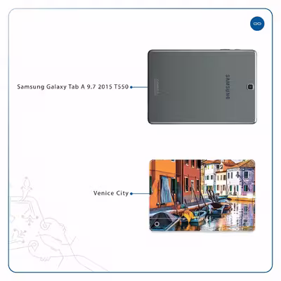 برچسب پوششی ماهوت مدل Venice City مناسب برای تبلت سامسونگ Galaxy Tab A 9.7 2015 T550