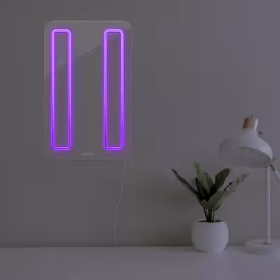 چراغ دیواری نئون دیزاین مدل Pause_PR