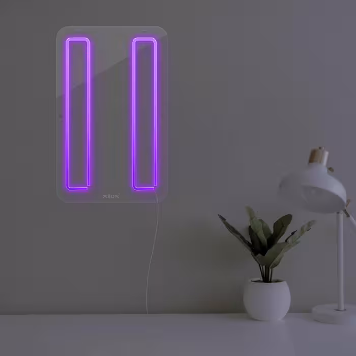 چراغ دیواری نئون دیزاین مدل Pause_PR