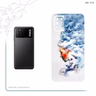 برچسب پوششی ماهوت مدل Women and the Cloud Digital Art مناسب برای گوشی موبایل شیائومی Poco M3