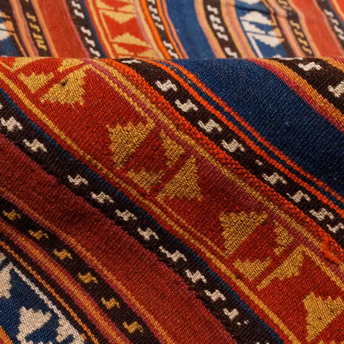 جاجیم قدیمی دستباف سه و نیم متری سی پرشیا کد 187407