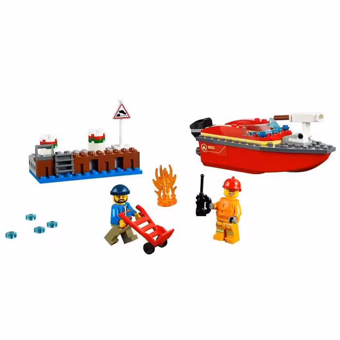 لگو سری سیتی مدل Dock Side Fire کد 60213